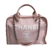 Chanel Vintage Pre-owned Tyg chanel-vskor Pink, Dam