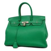 Hermès Vintage Pre-owned Tyg handvskor Green, Dam