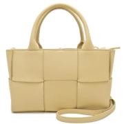 Bottega Veneta Vintage Pre-owned Laeder totevskor Beige, Dam