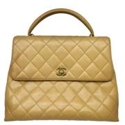 Chanel Vintage Pre-owned Tyg chanel-vskor Beige, Dam