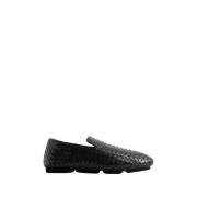 Officine Creative Flätad Svart Läder Loafer Black, Herr