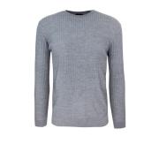 Emporio Armani Grå Ull Crewneck Tröja Gray, Herr