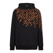 Balmain Broderad hoodie Black, Herr