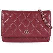 Chanel Vintage Pre-owned Tyg chanel-vskor Red, Dam