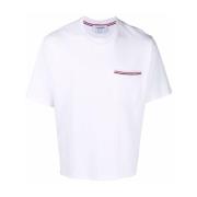 Thom Browne Vit Oversized Ficka Tee T-shirts Polos White, Herr