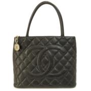 Chanel Vintage Pre-owned Tyg chanel-vskor Black, Dam