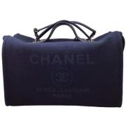 Chanel Vintage Pre-owned Tyg chanel-vskor Blue, Dam