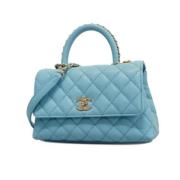 Chanel Vintage Pre-owned Tyg chanel-vskor Blue, Dam