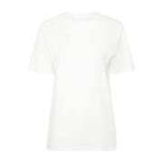 Jil Sander Logotyp T-shirt Vit Svart Korta ärmar White, Dam