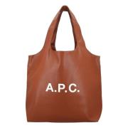 A.p.c. Ninon Tote Bag Hasselnöt Handväska Brown, Dam