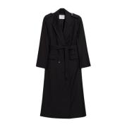 IVY OAK Oversized Trench Coat Black, Dam