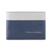 Piquadro Blå Läder Plånbok RFID-skydd Blue, Herr