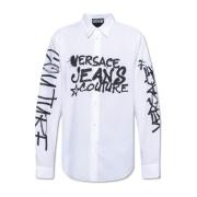 Versace Jeans Couture Skjorta med 'Graffiti' mönster White, Herr