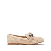 Casadei Kedja Detalj Loafers Beige, Dam