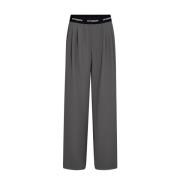 Co'Couture Logo Pant Byxor Mid Grey Gray, Dam