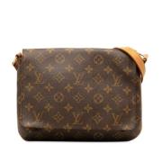 Louis Vuitton Vintage Pre-owned Plast axelremsvskor Brown, Dam