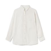 Twothirds Oversized Linneskjorta med Oändliga Stylingmöjligheter White...