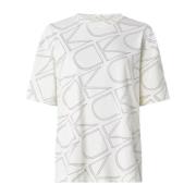 Calvin Klein Monogram All Over T-Shirt Kvinnor White, Dam