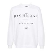 John Richmond Herr Sweatshirt Regular Fit White, Herr