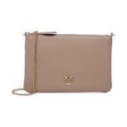 Pinko Bomull Elastan Handväska Beige, Dam