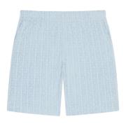 Givenchy Klarblå Shorts med 4G-mönster Blue, Herr