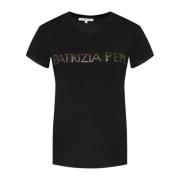 Patrizia Pepe Dam T-shirt Topp Black, Dam
