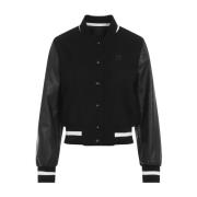 Givenchy Svart Vit Blouson Jacka Black, Dam