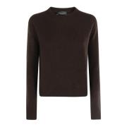 Roberto Collina Stilren Crew Neck Sweater Brown, Dam