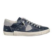 Philippe Model Vintage Distressed Sneakers Blue, Herr