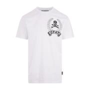 Philipp Plein Grafiskt Tryck Vit T-shirt White, Herr