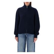 A.p.c. Mörkblå Stickad Jana Cardigan Blue, Dam