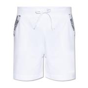Moschino Herr Sidestripe Shorts White, Herr