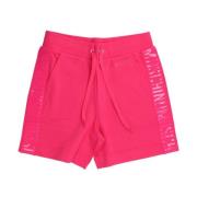 Moschino Mäns Logo Banded Shorts Pink, Herr