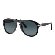 Persol Stiliga Polariserade Solglasögon Ljusblå Black, Herr