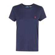 Ralph Lauren Avslappnad Bomull T-shirt Blue, Dam