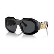 Versace Djärva fyrkantiga solglasögon - ikonisk stil Black, Dam