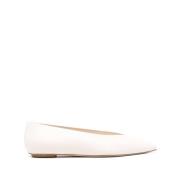 Stuart Weitzman Seashell Lina Flat Skor Beige, Dam