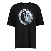 Versace Jeans Couture Foil Emblem T-Shirt Black, Herr