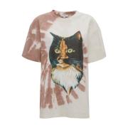 JW Anderson Tie-Dye Grafiskt Tryck Crew Neck T-shirt Multicolor, Herr