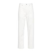 Jil Sander Vit Slim-Fit Denim Jeans Beige, Dam