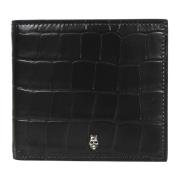 Alexander McQueen Svart Billfold Plånbok 8CC Black, Herr