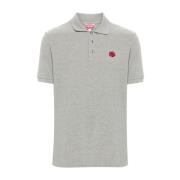 Kenzo Grå Polo Skjorta med Blomster Motiv Gray, Herr