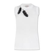 Alexander McQueen Topp med applikation White, Dam