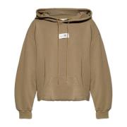 MM6 Maison Margiela Sweatshirt med logotyp Brown, Dam