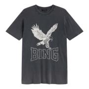 Anine Bing Örntryck T-shirt Gray, Dam