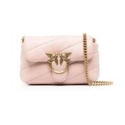 Pinko Love Puff Crossbody Väska i Rosa Pink, Dam