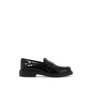 Tod's Borstad Läder Brogue Loafers Black, Dam