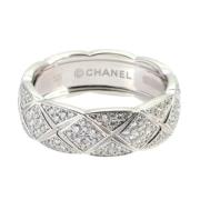 Chanel Vintage Pre-owned Vitt guld chanel-smycken Gray, Dam