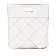 Bottega Veneta Vintage Pre-owned Laeder totevskor White, Dam