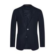 Oscar Jacobson Marin Herringbone Blazer Stilfull Bekväm Blue, Herr